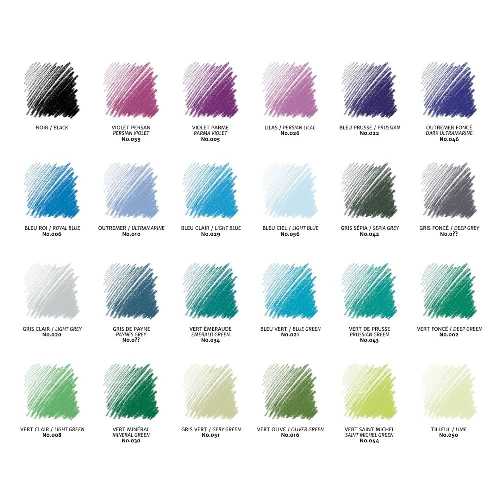Conté à Paris Pencils - Paquete de 48 lápices de colores