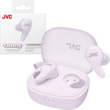 JVC Gumy Premium Auriculares Bluetooth True Wireless con Cancelación de Ruido, Bluetooth 5.4, Modo Ambiente, Baja Latencia, 26h batería, Estuche Translúcido USB-C, Violeta Grape Yogurt - HA-A23T-V