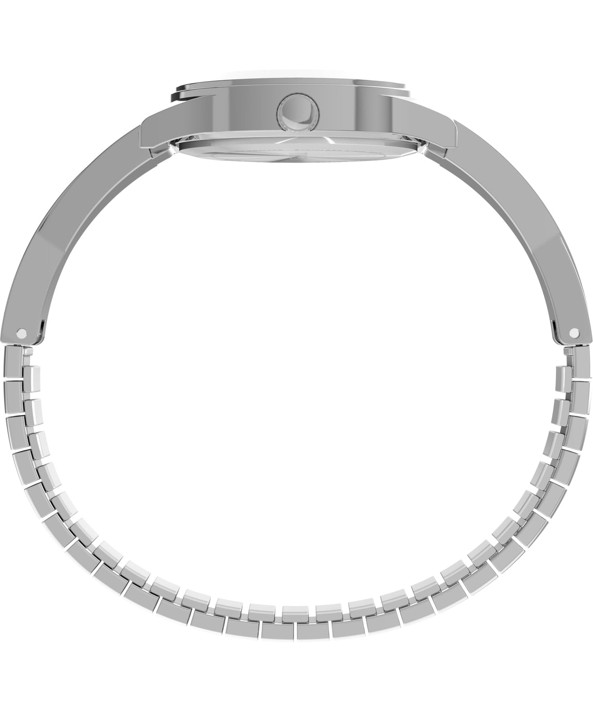 Timex Main Street TW2Y39400 - Reloj de Mujer 25 mm, Brazalete Extensible de Acero Inoxidable en Tono Plateado, Esfera Azul y Caja en Tono Plateado
