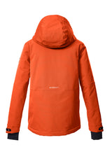 killtec Niños Chaqueta de esquí/chaqueta funcional con capucha y protección contra la nieve KSW 191 BYS SKI JCKT, dunkelorange, 140, 43474-000