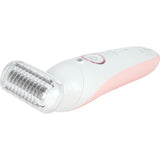 Braun Silk-épil 9, Depiladora con cabezal giratorio para depilación fácil, impermeable, piel suave de larga duración, con cabezal de afeitadora para mujeres y pezuña cortacésped, 9-030, blanco/rosa