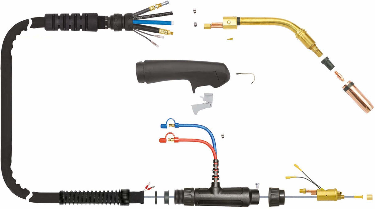 Solter Antorcha MIG 4M SX-501 WATER – Refrigeración por Agua – 500A al 100% Ciclo de Trabajo – Euroconector Estándar – Soldadura MIG/MAG