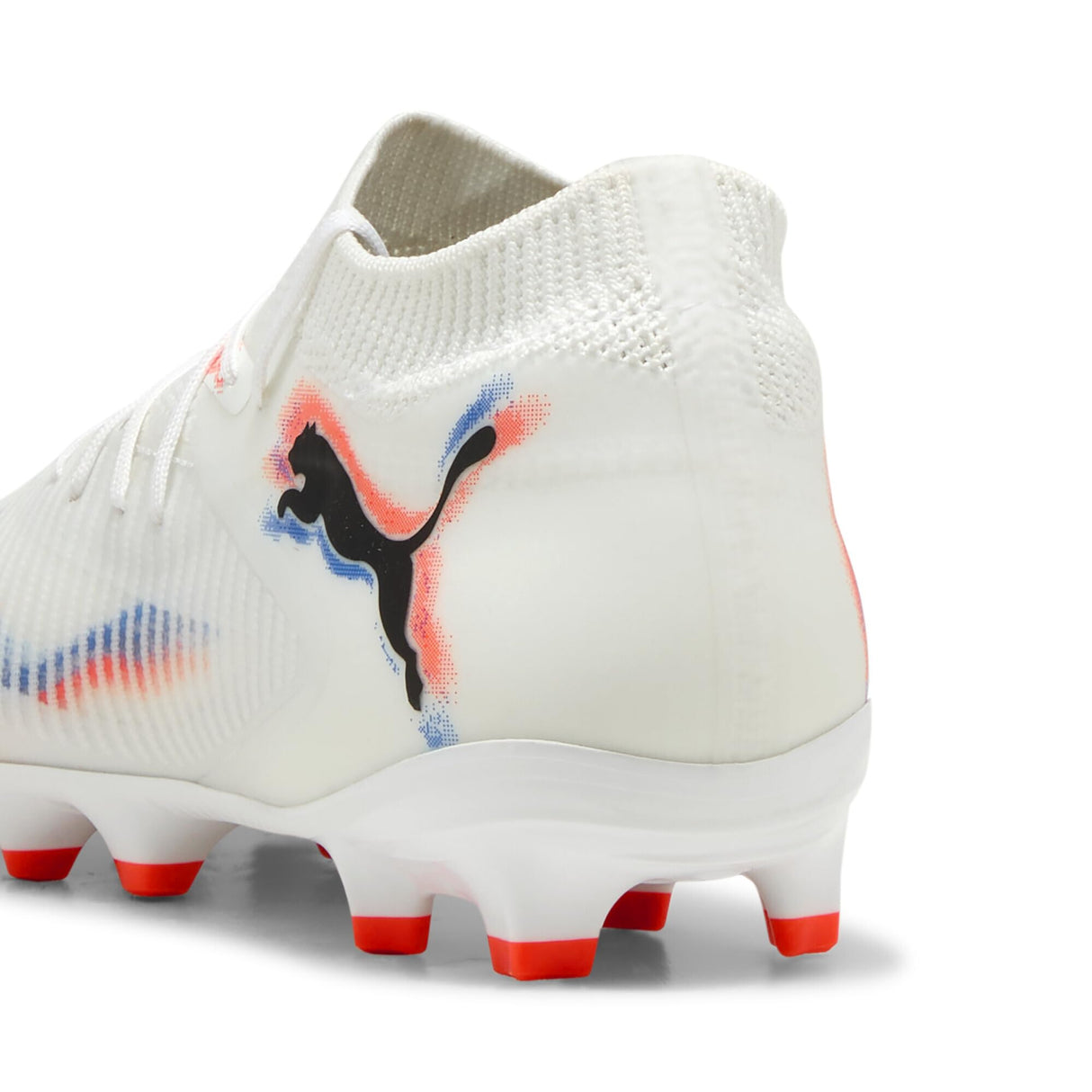 PUMA Future 8 Pro FG/AG Jr - Tenis de fútbol Unisex para niños, Puma Blanco Puma Negro Rojo Brillante, 34 EU
