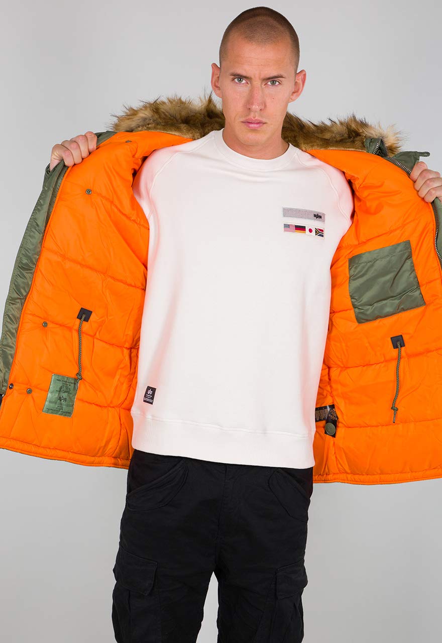 ALPHA INDUSTRIES N3B VF 59 Abrigo, Grün (Sage-green 01), XL para Hombre
