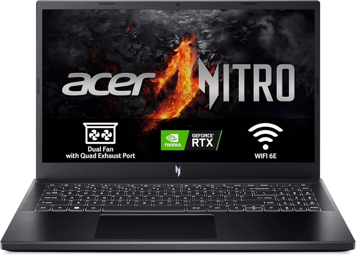 Acer Nitro V 15 ANV15-51-92U9, Ordenador Portátil Gaming 15.6" Full HD 165Hz (Intel Core i9-13900H, 32GB RAM, 1024 GB SSD, NVIDIA GeForce RTX 4060, Sin Sistema Operativo) Negro, Teclado QWERTY Español