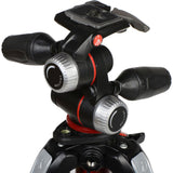 Manfrotto Trípode de Aluminio de 3 Secciones con Cabeza de 3 Vías, Kit de Accesorios de Fotografía Profesional, Trípode de Cámara con Cabezal