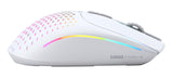 Glorious Gaming Model I 2 Wireless Ratón gaming inalámbrico - Híbrido 2,4 GHz y Bluetooth, superligero, 9 botones (2 intercambiables), RGB, gran batería, MMO/MOBA/FPS, reposapulgares lateral - Blanco