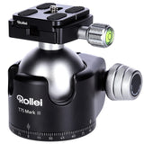 Rollei T7S Markt II - Trípode Profesional de 360 Grados con fricción, Capacidad de Carga de 26 kg, Escala para Tomas panorámicas y 2 Niveles de Burbuja, Incluye Placa de liberación rápida Compatible