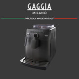 Gaggia HD8749/01 Naviglio Black, Cafetera Automática, para Espresso y Cappuccino, Café en Grano, 15 bares, 1850W, Negro, 100% Made in Italy