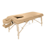 Master Massage Eva Mobil - Tumbona de masaje para embarazadas, plegable, madera, con pecho y abdomen, 71 cm, color beige