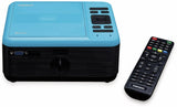 Lenco LPJ-500 - Proyector Bluetooth (2800 lúmenes, 30.000 horas de vida útil, Full HD, Bluetooth 5.0, 2 entradas HDMI, USB, puerto SD, AV-in, VGA, color azul)