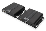 DIGITUS DS-55124 Extensor HDMI - Divisor HDMI - UHD 4K 30 Hz - 120 m a través de cable LAN - Ilimitado a través de Ethernet (IP-capaz) - Set: Transmisor y Receptor - Loop-Out, infrarrojos IR, PoE