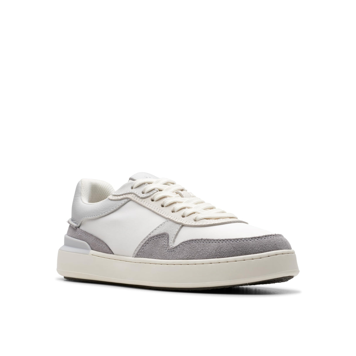 Clarks Men's Courtlite Race Sneaker, Light Grey Combi, 42.5 EU