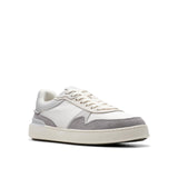 Clarks Men's Courtlite Race Sneaker, Light Grey Combi, 42.5 EU