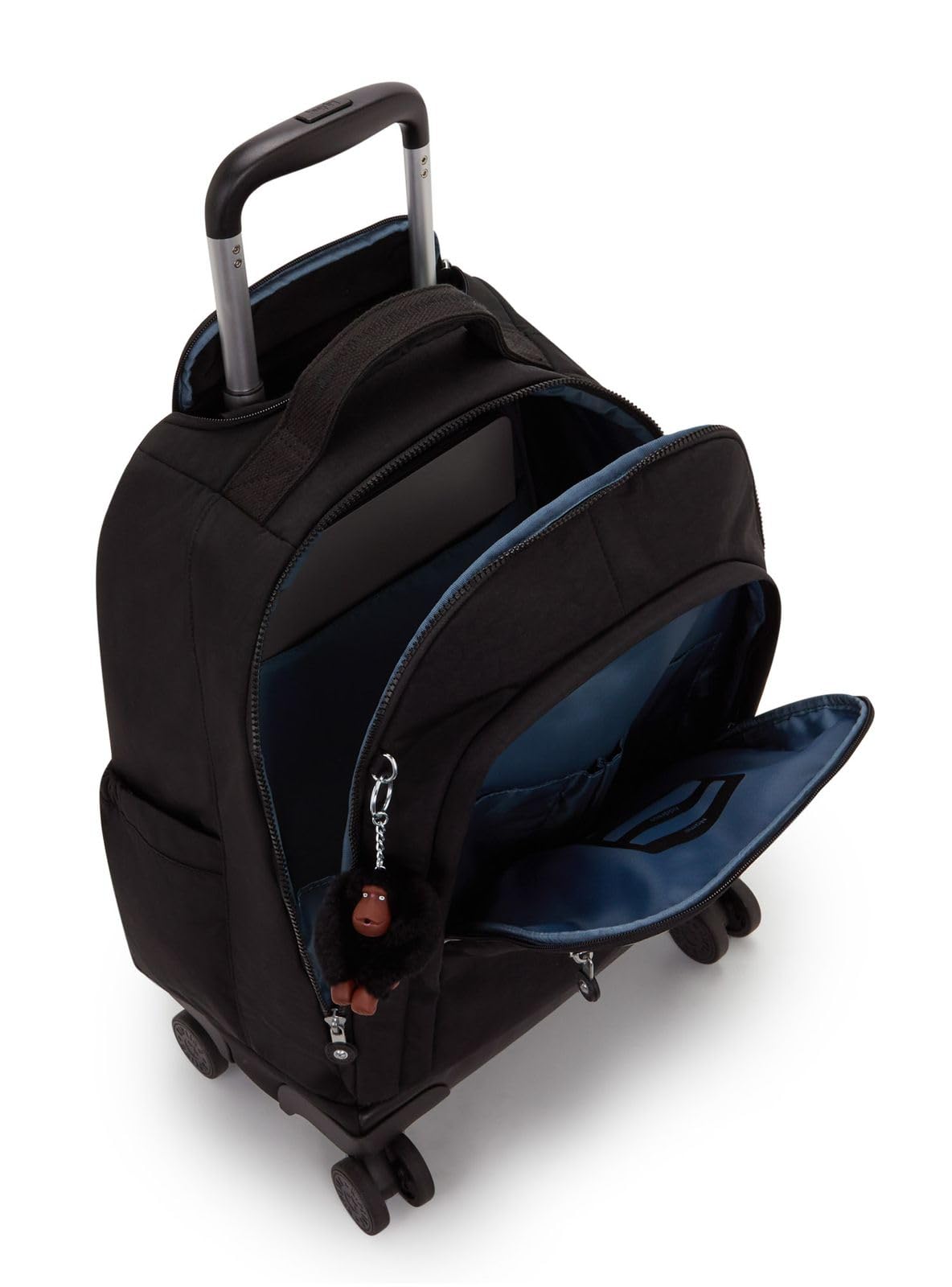 Kipling New Zea Mochila Grande con Ruedas, True Black (Negro)