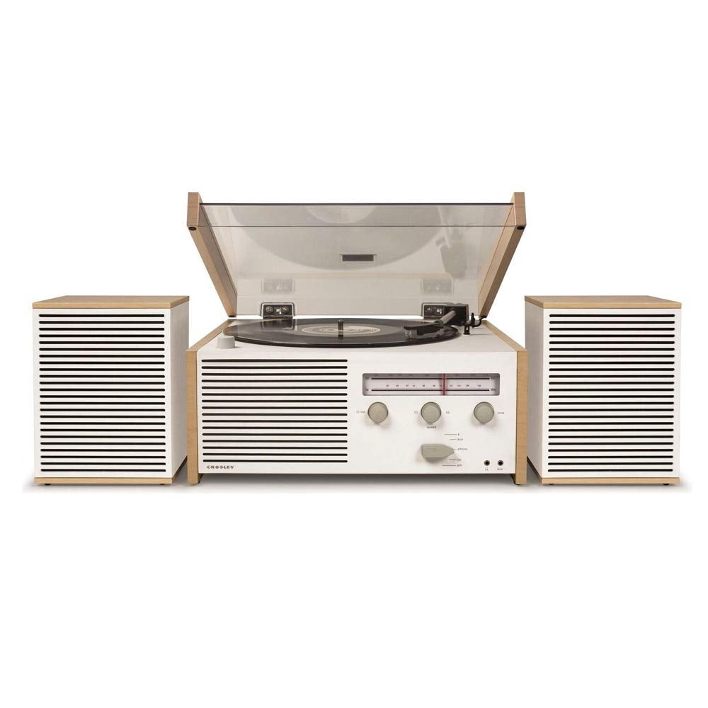 Crosley Switch II Belt-Drive Turntable with Bluetooth, AM/FM Radio, Aux-in, and Speakers