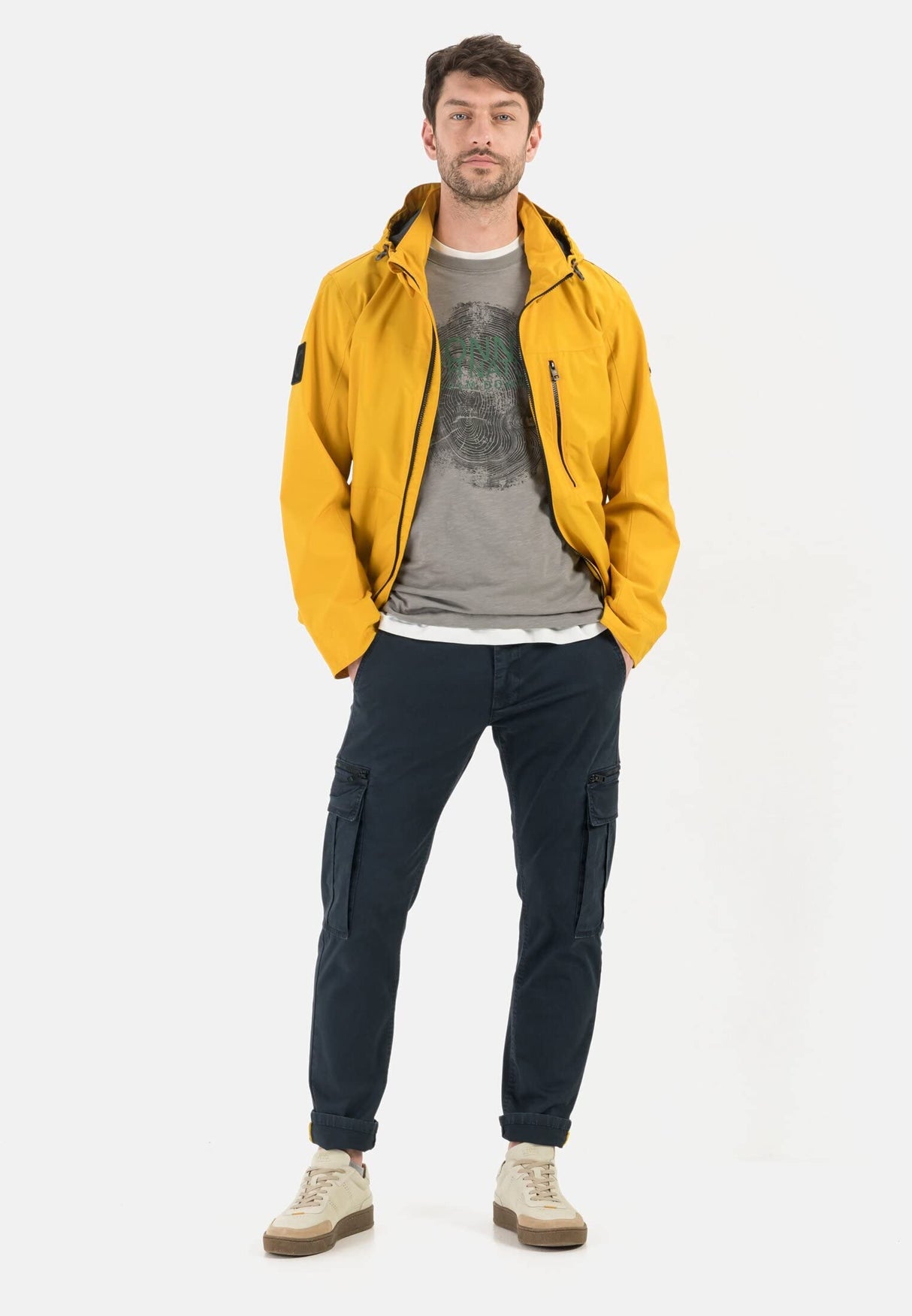 camel active 420774/7e75 Chaqueta, Amarillo, 106 para Hombre