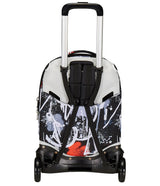 Seven Trolley New Tech, 2 Ruedas, Spray me, Negro, 3 en 1, Triple Uso, Mochila con Carro desenganchable, Mochila Escolar de Viaje, niño niño., Negro, Talla única, Escolar