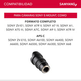 Samyang SA1613 - Lentes de Cámara Compatibles con 35MM T 1.5 MK2 Sony E, Negro