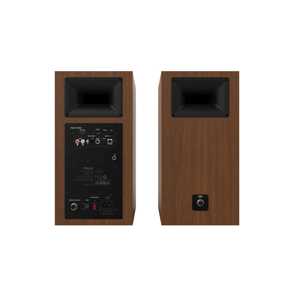 Klipsch, The Sevens, monitores alimentados, Walnut