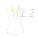 Elli Premium señorías-collar con colgante frangipani flor circonios 925 plata diamante (0.03 ct) Blanco corte brillante 45 cm - 0108771115_45