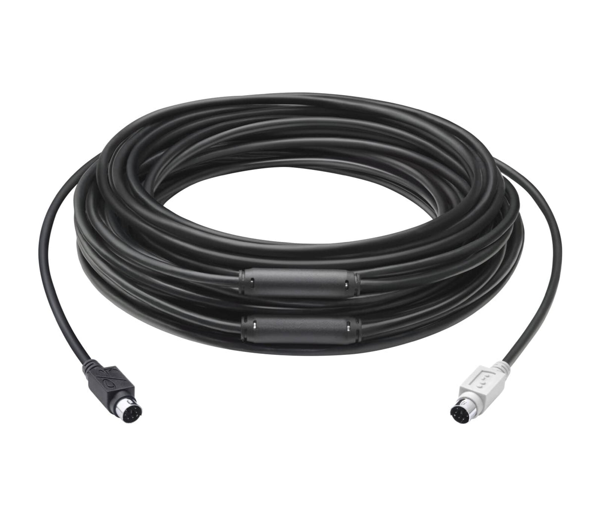 Logitech Group, Cable de Extensión de 15m para el Sistema de Webcam para Videoconferencia Group, Mini-DIN-6, Portátil/PC/Mac, Color Negro