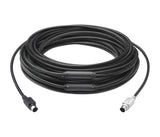 Logitech Group, Cable de Extensión de 15m para el Sistema de Webcam para Videoconferencia Group, Mini-DIN-6, Portátil/PC/Mac, Color Negro