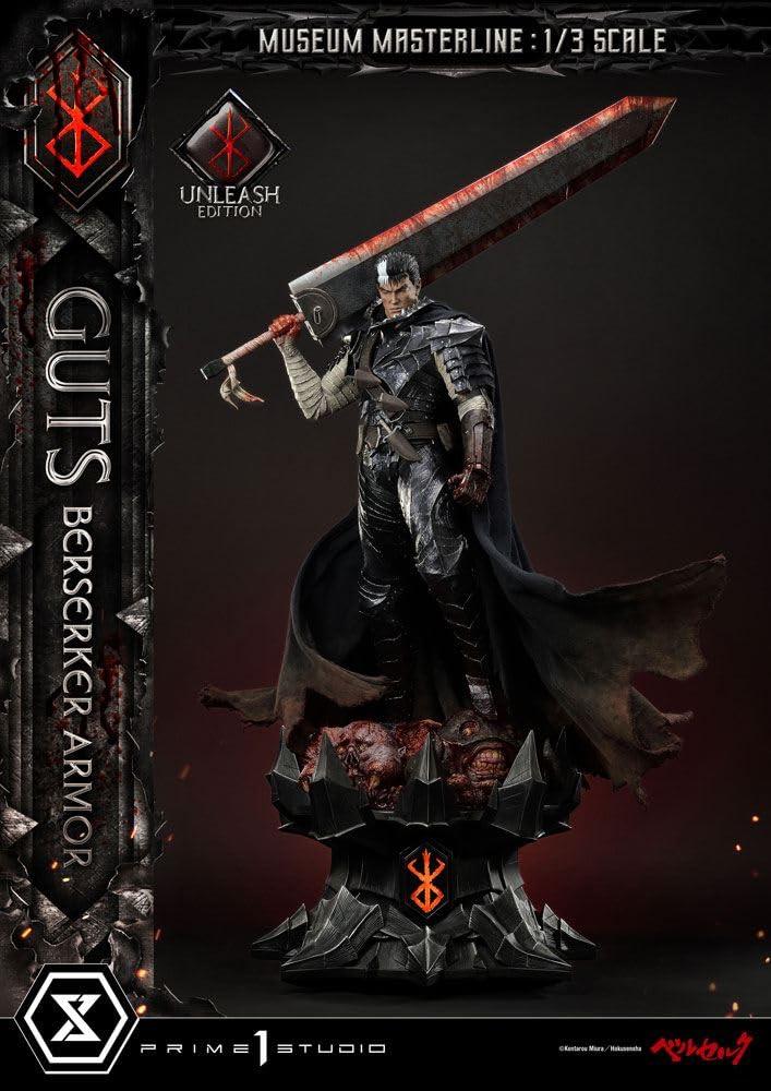Prime 1 Studio Berserk - Figura Decorativa (1/3 Guts Berserker Armor Unleash Edition, 121 cm)