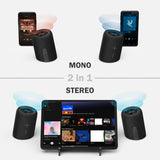 Hama | Altavoz Bluetooth Twin 3.0 (Altavoz Inalámbrico, Gran Potencia, Resistente al Agua IP67, Se Puede Dividir en 2 Altavoces Individuales) Color Negro