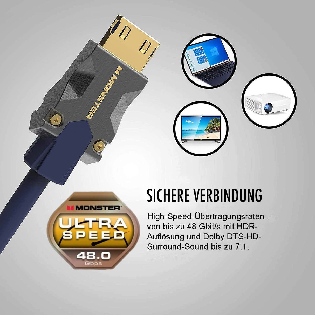 Monster CABLE HDMI M3000 UHD 8K DOLBY VISION HDR 48GBPS 3M