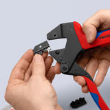 Knipex Crimpadora de sistema para mordazas intercambiables bruñido, con fundas multicomponentes 200 mm 97 43 200
