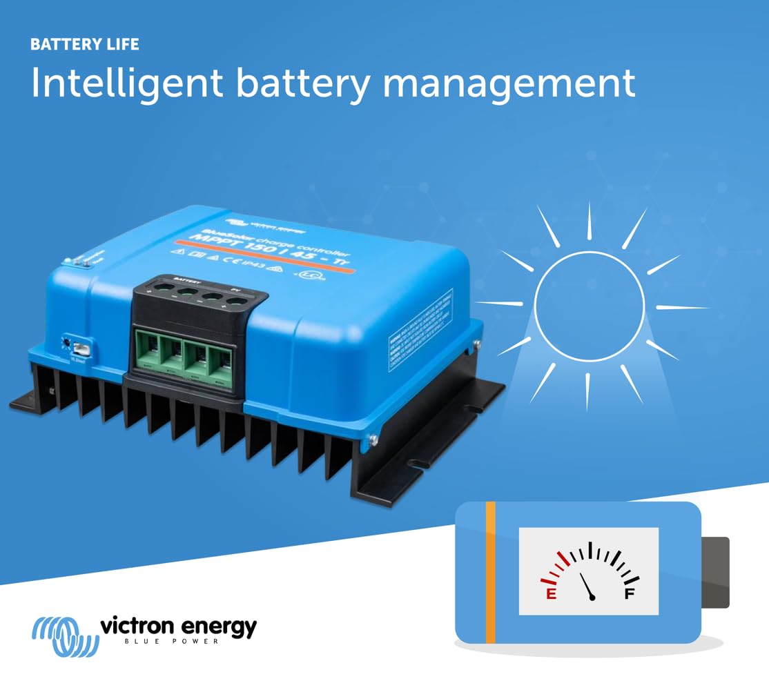 Victron Energy BlueSolar MPPT TR 150V 45amp 12/24/36/48-Volt Controlador de Carga Solar