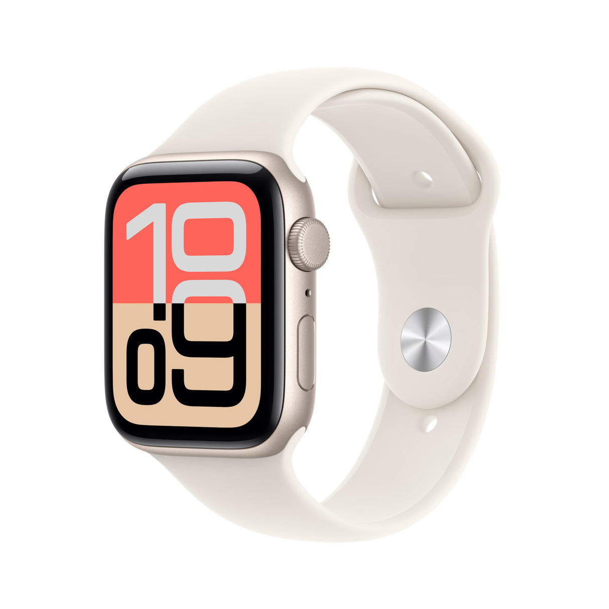 Apple Watch SE 3 GPS con Caja de Aluminio en Blanco Estrella de 44 mm y Correa Deportiva Blanco Estrella-Talla M/L.Monitores de entreno y sueño,Monitor de frecuencia Cardiaca, Pantalla Siempre Activa