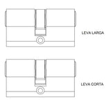 Tesa Assa Abloy, MK153035N, Cilindro de Alta Seguridad, TK100, Doble Embrague, Leva Corta, Llave - Llave, Niquelado, 30 x 35 mm