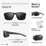 Julbo Shield M Gafas DE Sol, Negro TRANSLU/Naranja Fluo, Talla única Unisex Adulto