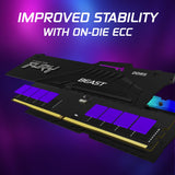 Kingston FURY Beast Negro RGB EXPO 16GB 6000MT/s DDR5 CL30 DIMM Memoria gamer para Ordenadores de sobremesa Kit de 2 - KF560C30BBEAK2-16