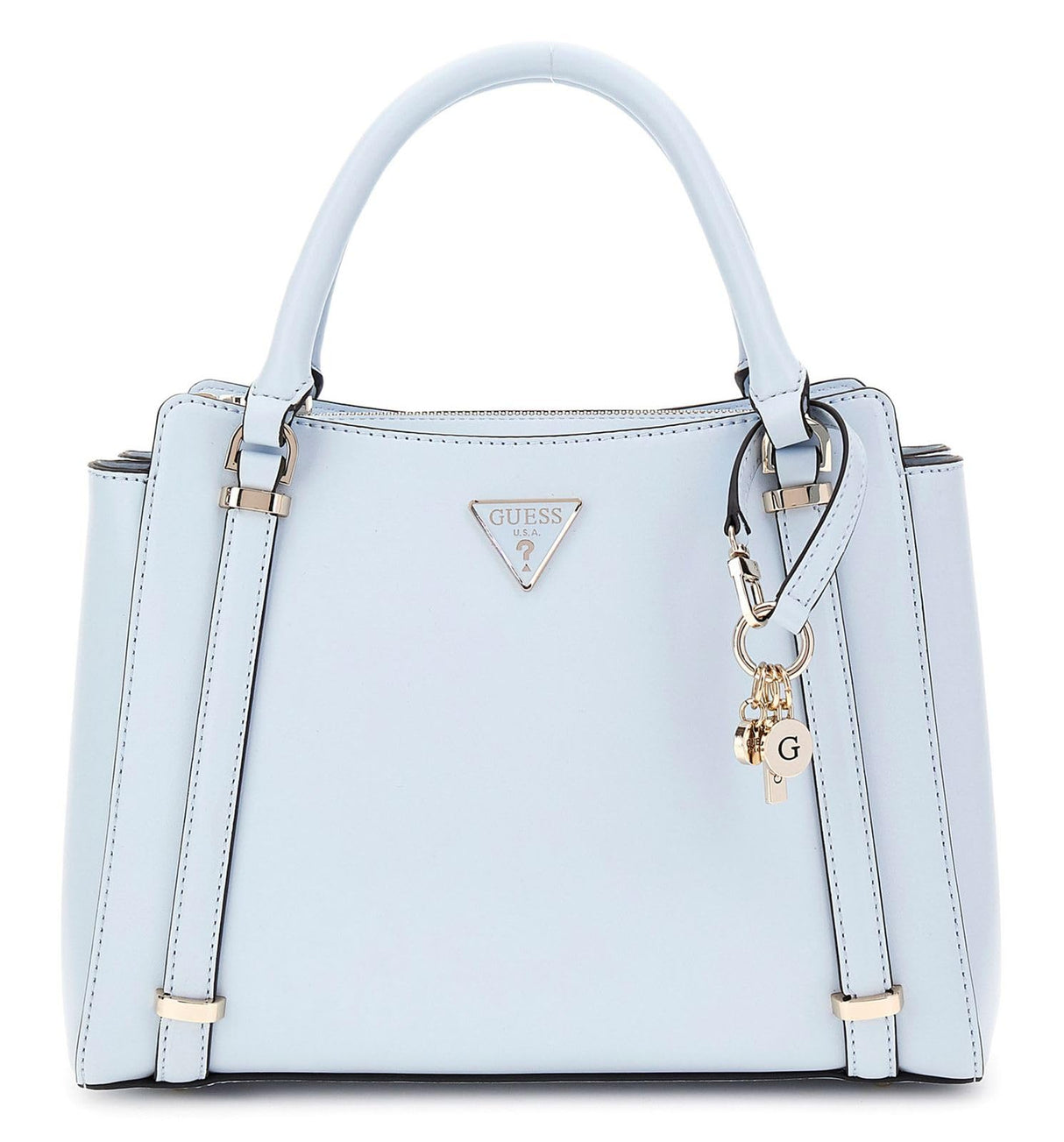GUESS DARYNA 2 Comp Satchel, Hand Bag Women, Powder Blue, One Size