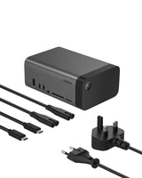 Belkin Hub USB-C, Base Dock USB c 11 en 1 Pro GAN 150 W, Docking Station con USB-C, USB-A, Ethernet, SD, MicroSD, Puerto 3,5 mm, Puertos HDMI 4K para Tres monitores, Compatible con MacBook Pro y más