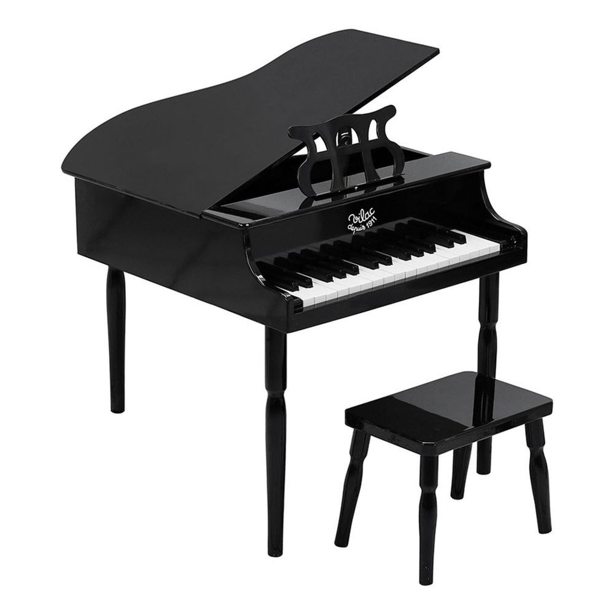 VILAC- Black Grand Piano with Scores Instrumentos Musicales para niños, Multicolor (8370)
