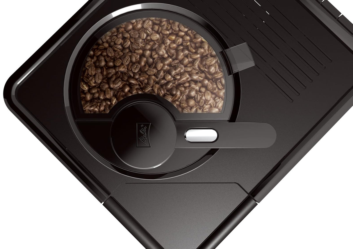 Melitta Caffeo Varianza CSP F570-102, Cafetera Molinillo, Café en Grano, Personalizable, Pantalla TFT, Limpieza Automática, 15 Bares, Negro, 1450 W, 1.2 litros, Acero Inoxidable