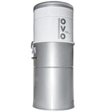 OVO 700 Airwatts-Sistema de vacío Central de Alta Resistencia, filtración híbrida (con o sin Bolsas Desechables) Cubo de Polvo de Carga Inferior de 35 L o 9.25 galones, Blanco