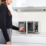 BLACK+DECKER BXMY901E - Microondas con grill y convección, 25L, 900W potencia, 1000W grill, 5 potencias, función descongelar, auto-menú con 9 recetas, temporizador 95 min, 2 funciones combinadas