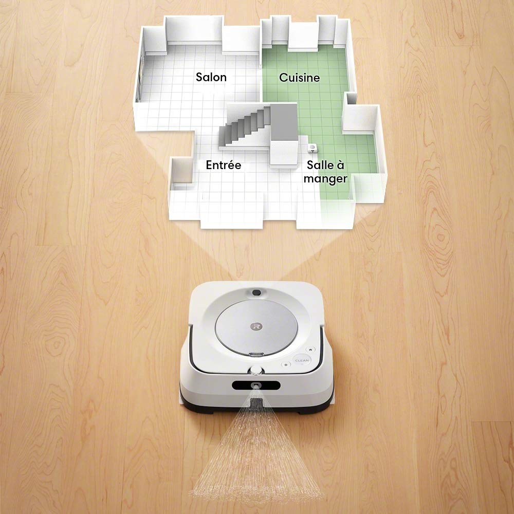 iRobot Braava Jet M6 Robot friegasuelos, Pulverizador de Chorro a presión, Friega, WiFi, App