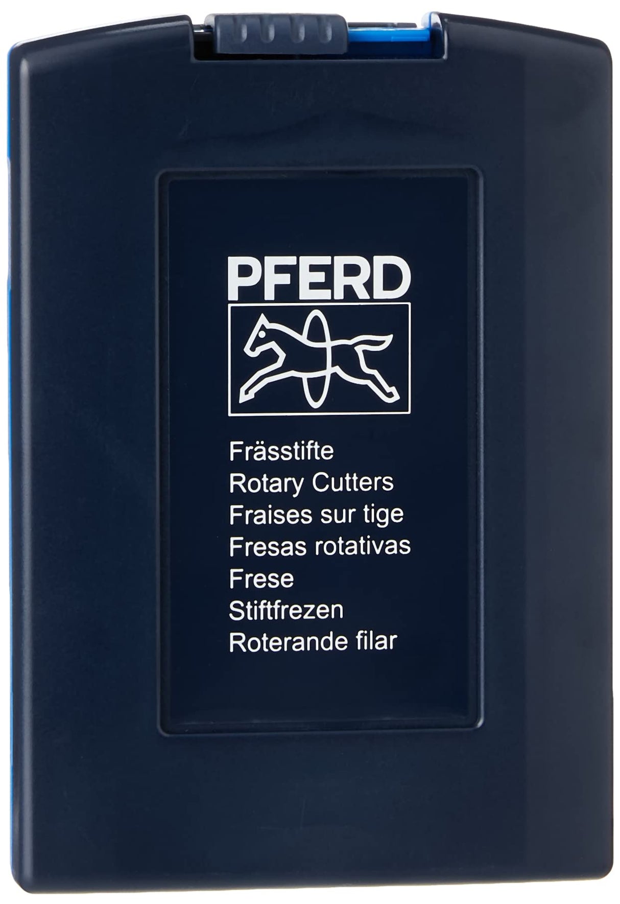 Pferd Juego de Fresas Hss 81 D3, 10 Fresas de Mango 6 millimeters y dentado 3 para Acero y Fundición, en Estuche de Plástico