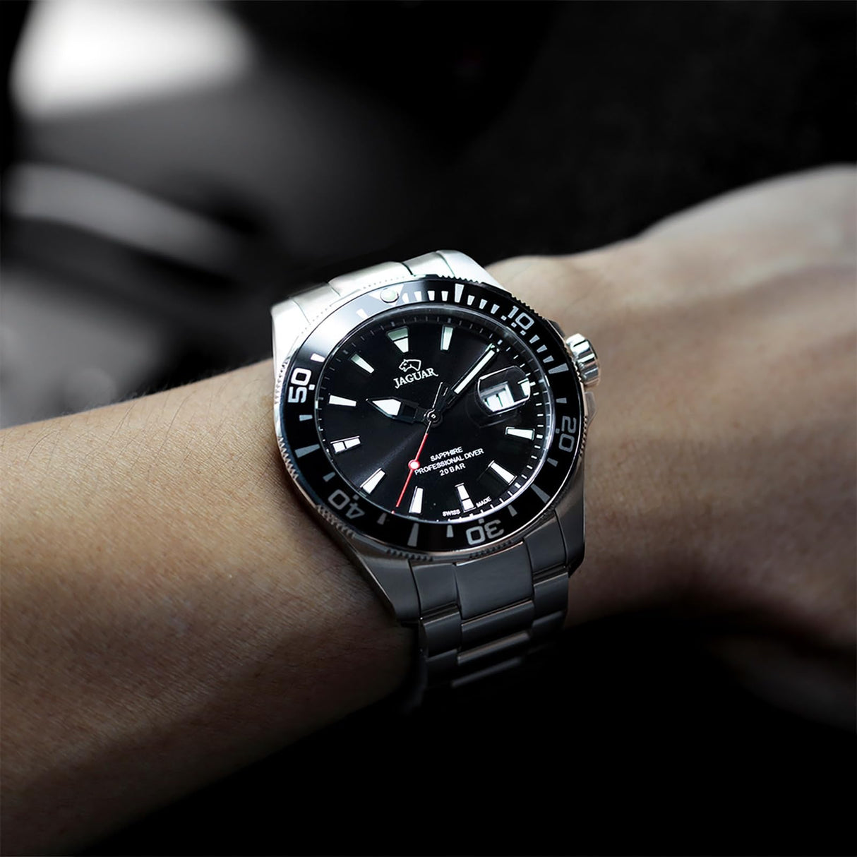 JAGUAR J860/d, Reloj Modelo De La Colección Executive Caja 43 5 Mm Negro Con Correa Acero Par Unisex Adulto, Único, Mm Negro Con Correa De Acero Para Caballero Paquete De 100