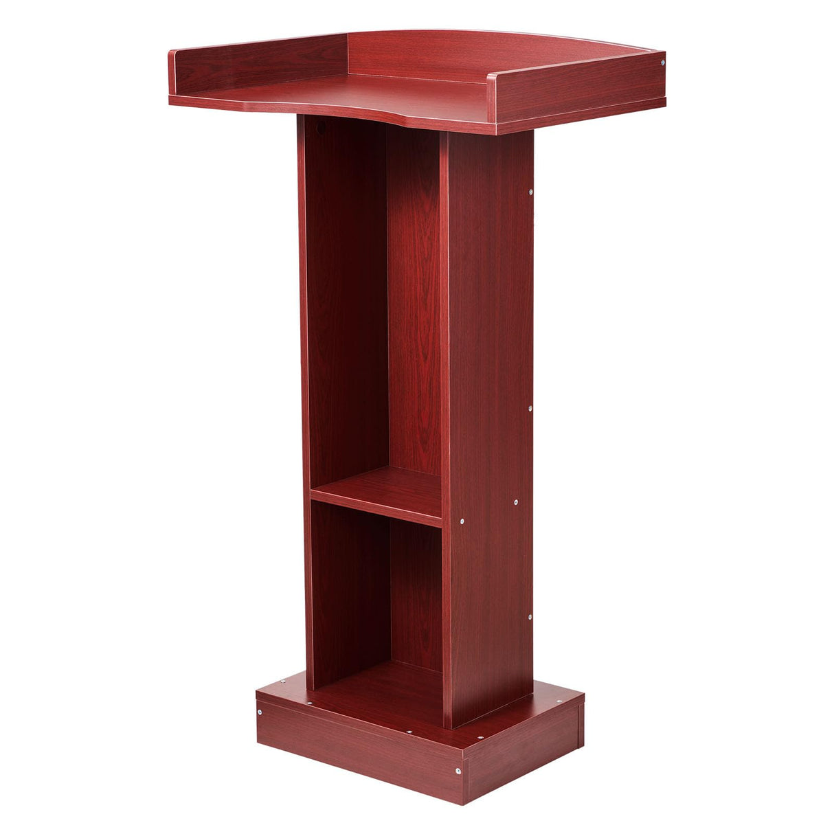 VEVOR Atril de Madera Alto de 105 cm, Soporte de Podio con Superficie de Lectura de 60 x 40 cm, con Estante de Almacenamiento para Aulas, Conferencias, Iglesias, Presentaciones, Discursos, Conciertos