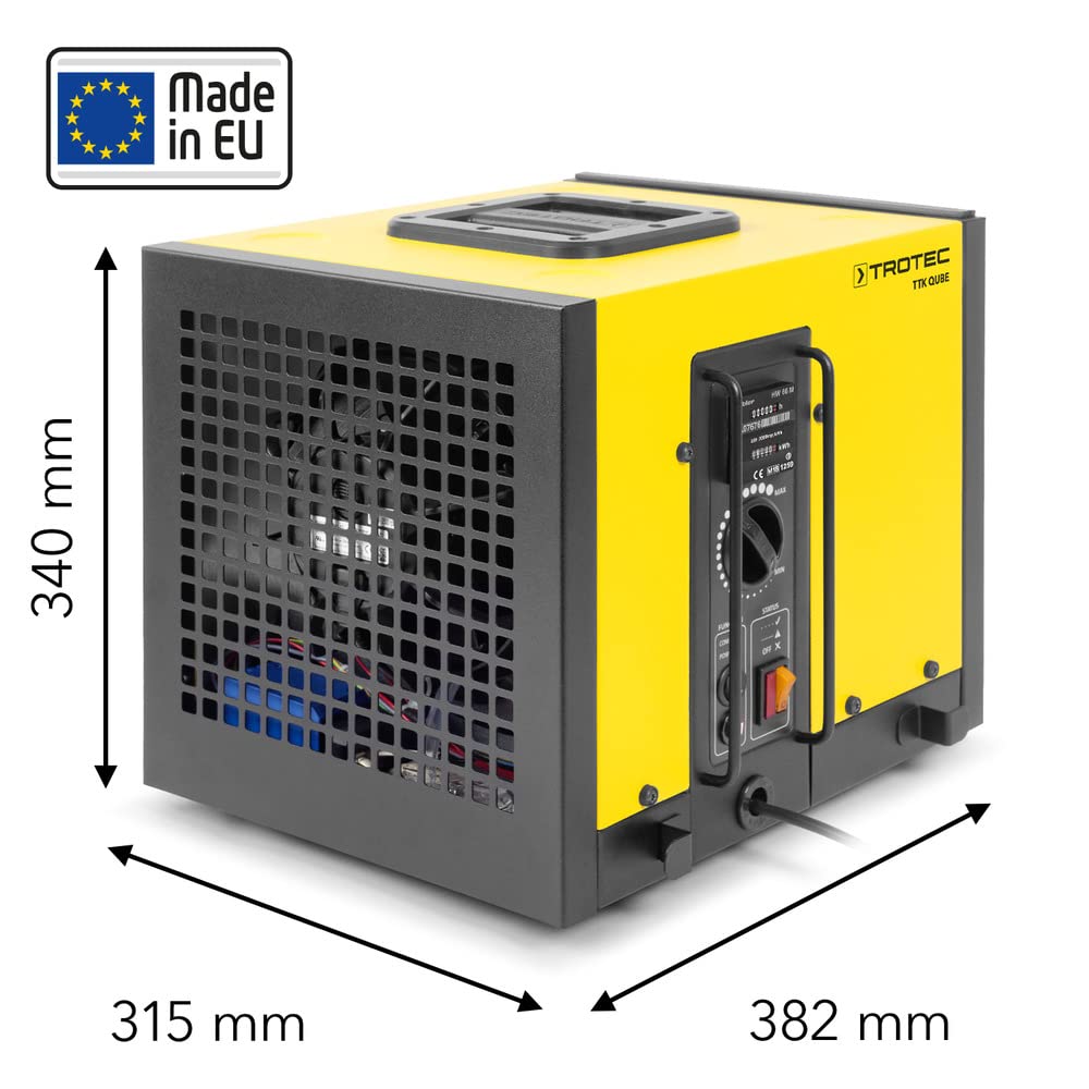 TROTEC Deshumidificador Comercial Compacto TTK Qube (máx. 20l/día), Apto para Habitaciones de hasta 110 m³, Secador de condensación Profesional Compacto