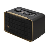 JBL Authentics 200, altavoz inteligente con tecnología Bluetooth, diseño retro, con cuadrícula gris, Wi-Fi integrado, Google Assistant, Amazon Alexa, AirPlay, JBL One App, negro