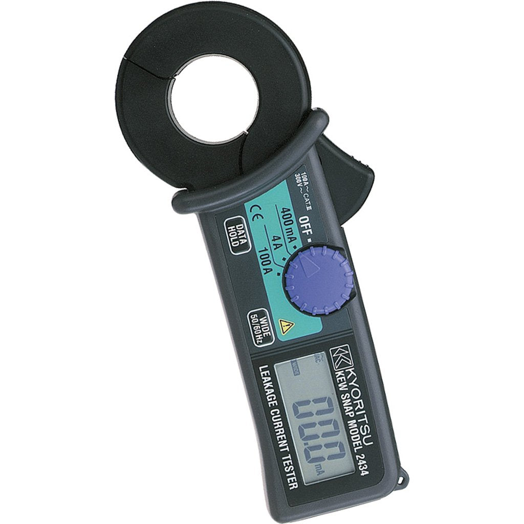 Kyoritsu Kew 2434 Pinza amperimétrica digital para Correnti Disperse AC, Gris
