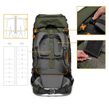 Lowepro PhotoSport PRO BP 55L AW IV - Mochila para cámaras réflex sin espejo, acceso delantero/trasero, compartimento extraíble para cámara, correas para accesorios, talla S/M, gris oscuro/verde